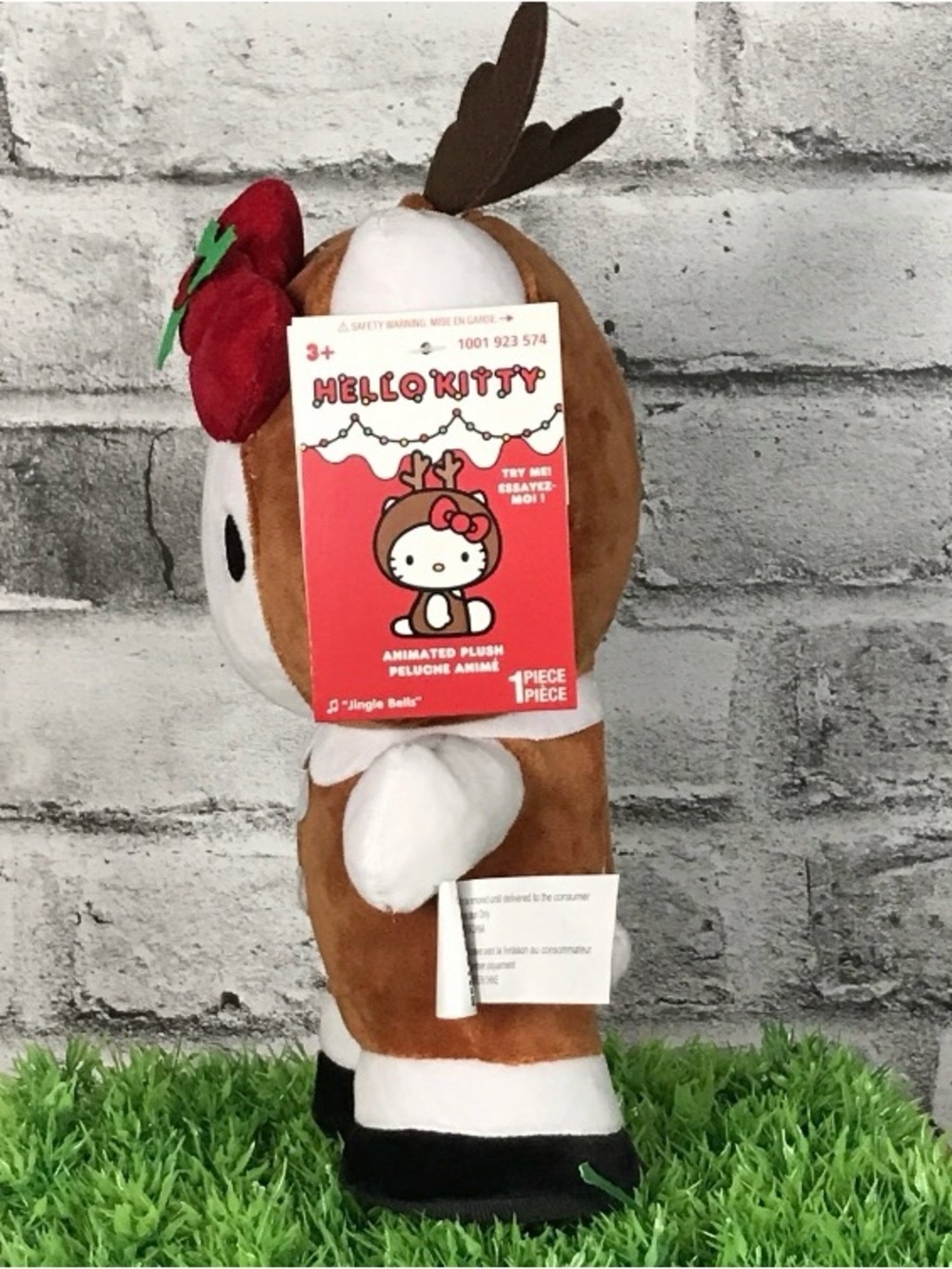 NWT. Hello Kitty 12” Reindeer Musical Animated Christmas Side Stepper Plush - Picture 5 of 9